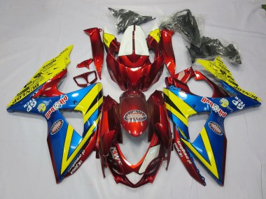 Jaune Rouge & Bleu 09-16 GSXR 1000 Carénage Moto