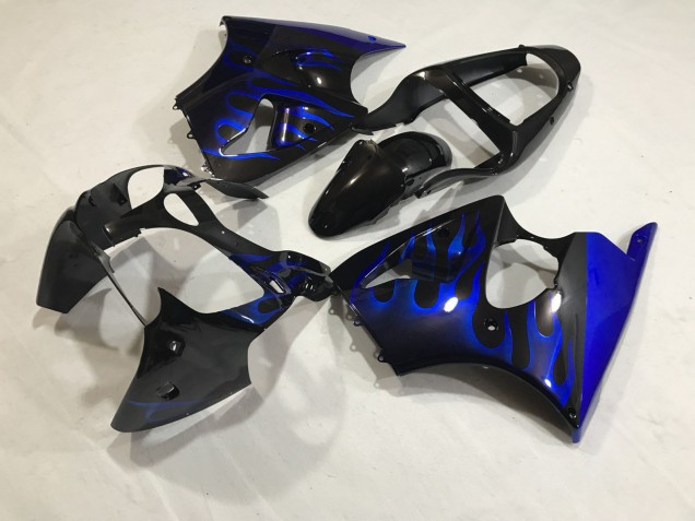 Kit Flamme Bleu 00-02 ZX6R Carénage Moto Kit Flamme Bleu 00-02 ZX6R Carénage Moto