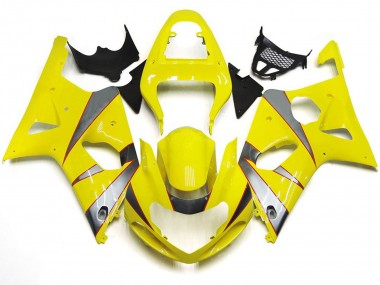 Kit R Jaune Brillant & Argent 00-02 GSXR 1000 Carénage Moto