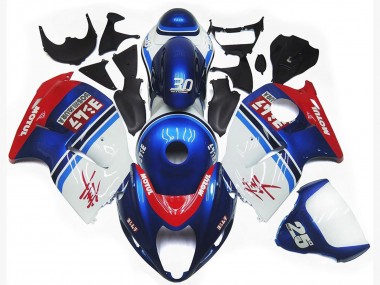 Logo Personnalisé Bleu & Blanc Motul 97-07 GSXR 1300 Carénage Moto