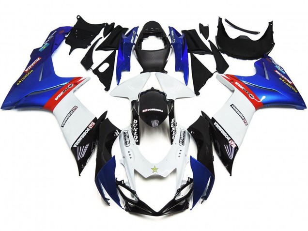 Logos Personnalisés Avec Bleu & Rouge 11-24 GSXR 600-750 Carénage Moto Logos Personnalisés Avec Bleu & Rouge 11-24 GSXR 600-750 Carénage Moto