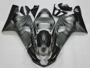 Acheter Carénages Moto Suzuki GSXR 600/750 2004-2005 - Gris Noir Flamme