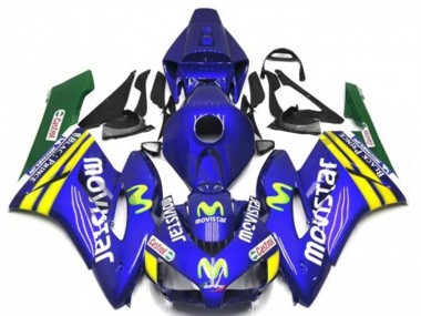 Acheter Carénages Moto Honda CBR1000RR 2004-2005 - Bleu Jaune Vert MoviStar Rouge Castrol