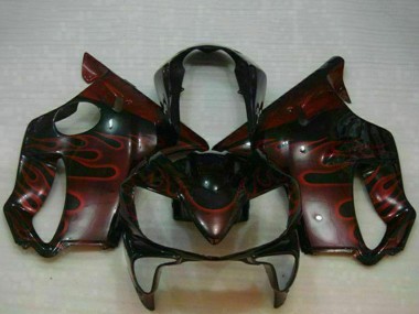 Acheter Carénages Moto Honda CBR600 F4i 2004-2007 - Noir Brillant Rouge Flamme