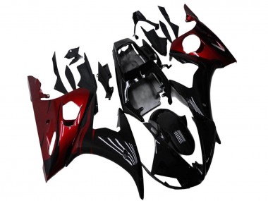 Acheter Kits Carénage Moto Yamaha YZF R6 2003-2004 - Noir Brillant Rouge