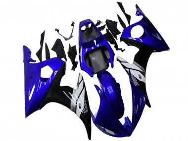 Acheter Carénages Moto Yamaha YZF R6 2003-2004 - Bleu Blanc Noir Brillant