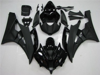 Acheter Carénage Moto Yamaha YZF R6 2006-2007 - Noir Brillant Noir Mat