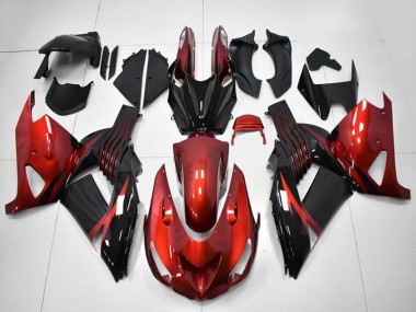 Acheter Carénages Moto Kawasaki ZX14R ZZR1400 2006-2011 - Rouge Noir