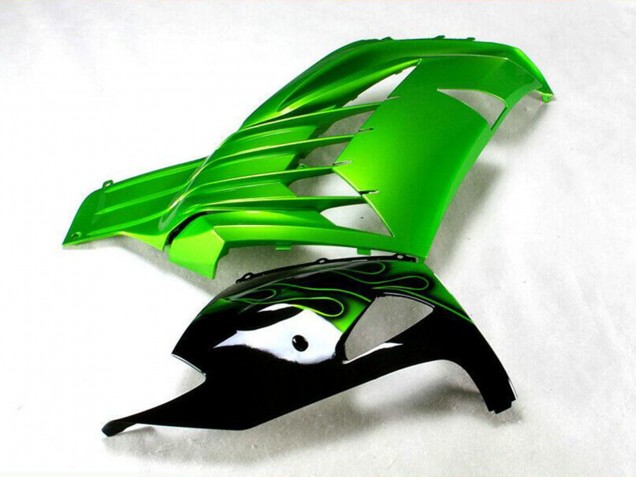 Carénage Moto Kawasaki ZX14R ZZR1400 2012-2024 - Vert Noir Brillant
