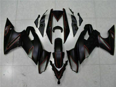 Acheter Carénages Moto Kawasaki EX650 2009-2011 - Noir Mat Rouge Bande