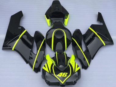 Acheter Carénages Moto Honda CBR1000RR 2004-2005 - Noir Brillant Haute Visibilité Jaune 46