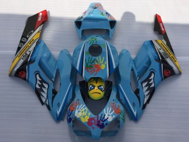 Acheter Carénages Moto Honda CBR1000RR 2004-2005 - Bleu Jaune Noir Rouge Requin