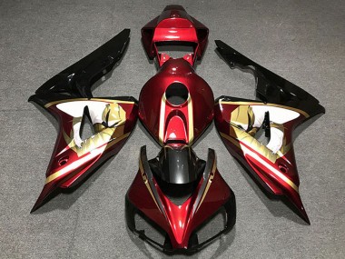 Acheter Carénages Moto Honda CBR1000RR 2006-2007 - Rouge Blanc Or Noir Brillant