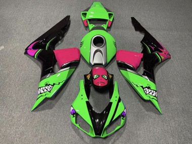 Acheter Carénages Moto Honda CBR1000RR 2006-2007 - Vert Argent Rose Noir Brillant Requin