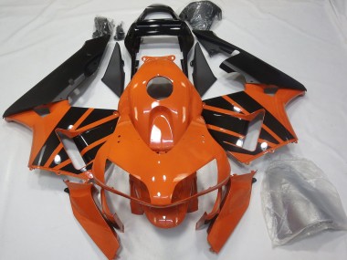 Acheter Carénages Moto Honda CBR600RR 2003-2004 - Orange Noir Brillant OEM Style