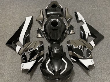 Acheter Carénages Moto Honda CBR600RR 2013-2023 - Noir Fibre de Carbone Blanc Taureau