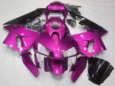Acheter Carénages Moto Honda CBR600RR 2003-2004 - Rose Vif Noir Brillant
