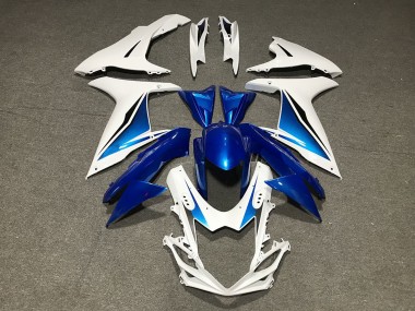 Acheter Carénages Moto Suzuki GSXR 600 / GSXR 750 2011-2024 - Bleu Blanc Personnalisé