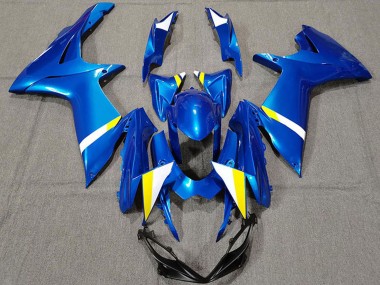 Acheter Carénages Moto Suzuki GSXR 600 / GSXR 750 2011-2024 - Bleu Blanc Jaune