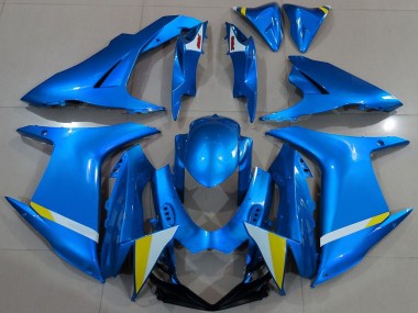 Acheter Carénage Moto Suzuki GSXR 600 / GSXR 750 2011-2024 - Bleu Blanc Jaune