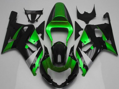 Acheter Carénage Moto Suzuki GSXR 600 / GSXR 750 2001-2003 - Vert Argent Noir Brillant
