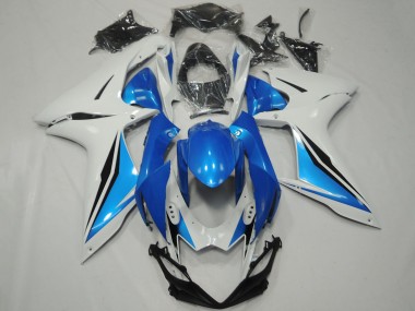 Acheter Carénages Moto Suzuki GSXR 600 / GSXR 750 2011-2024 - Blanc Bleu Clair Noir Brillant OEM Style