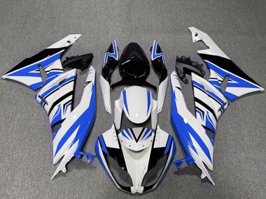 Acheter Carénages Moto Kawasaki ZX6R 2009-2012 - Blanc Bleu Noir Zag
