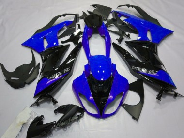 Acheter Carénages Moto Kawasaki ZX6R 2009-2012 - Bleu Noir Brillant