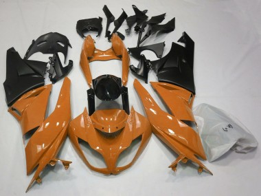 Acheter Carénages Moto Kawasaki ZX6R 2009-2012 - Orange Noir Brillant Noir Mat