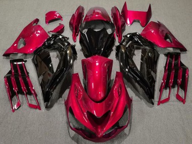 Acheter Carénages Moto Kawasaki ZX14R ZZR1400 2012-2024 - Rouge Noir Brillant