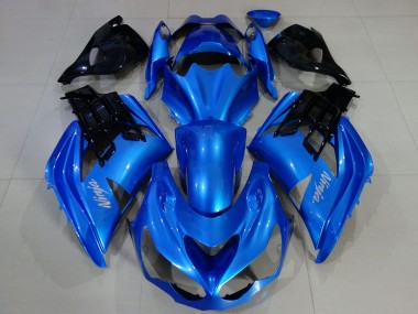 Acheter Carénages Moto Kawasaki ZX14R ZZR1400 2012-2024 - Bleu Noir