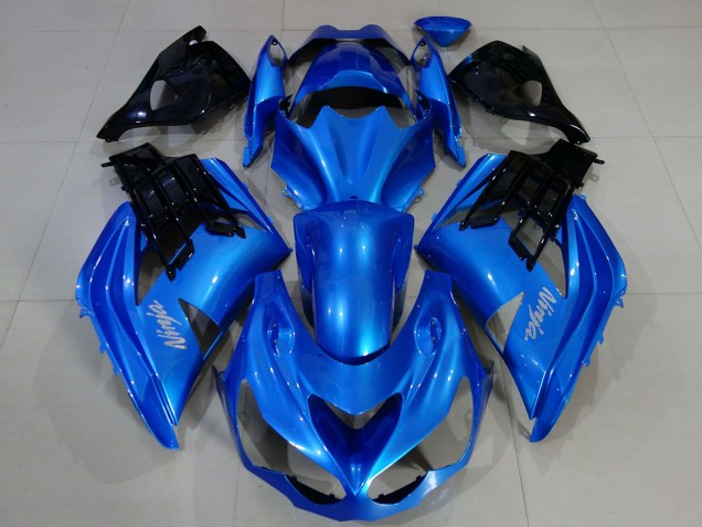 Carénages Moto Kawasaki ZX14R ZZR1400 2012-2024 - Bleu Noir