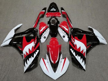 Acheter Carénages Moto Yamaha R3 2015-2018 - Blanc Rouge Noir Requin