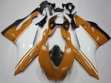 Acheter Carénages Moto Ducati 1199 2011-2014 - Brun Blanc Noir