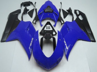 Acheter Carénages Moto Ducati 848 2007-2014 - Bleu Noir Mat