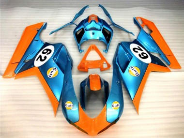 Acheter Carénages Moto Ducati 848 1098 1198 2007-2014 - Orange Bleu Gulf 62