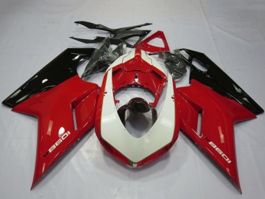 Acheter Carénages Moto Ducati 1098 2007-2014 - Rouge Brillant Blanc Noir Brillant