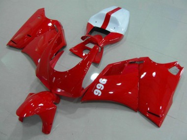 Acheter Carénages Moto Ducati 996 1993-2005 - Rouge Brillant Blanc