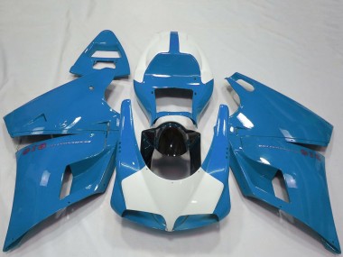 Acheter Carénages Moto Ducati 916 1993-2005 - Bleu Clair Noir Brillant