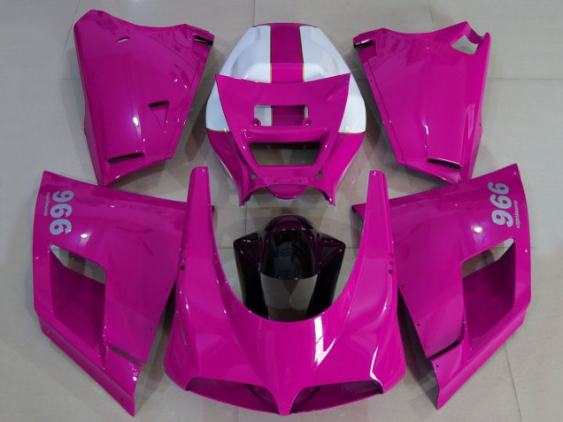 Carénages Moto Ducati 996 1993-2005 - Rose Brillant Blanc Noir