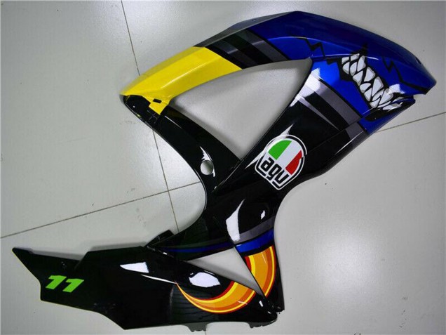 Carénages Moto Suzuki GSXR 600/750 2008-2010 - Bleu Jaune Requin