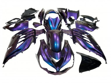 Acheter Carénages Moto Kawasaki ZX14R ZZR1400 2012-2024 - Caméléon Bleu Violet