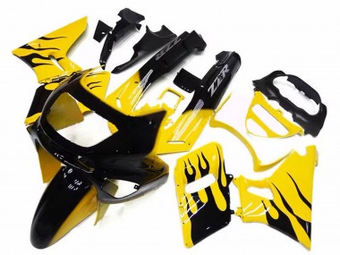 Acheter Carénages Moto Kawasaki ZZR400 1993-2007 - Jaune Noir Flamme
