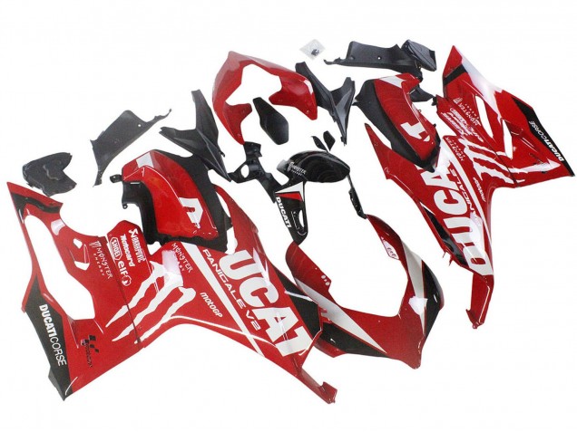 Carénages Moto Ducati Panigale V2 2020-2024 - Rouge Noir Brillant Monstre Corse