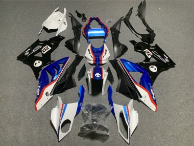 Acheter Plastique Moto ABS BMW S1000RR 2009-2014 - Blanc Rouge Bleu Noir Brillant