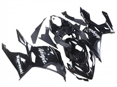 Acheter Carénages Moto Kawasaki Ninja 400 2018-2024 - Noir Brillant Noir Mat Blanc Décalque
