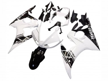 Acheter Carénage Moto Yamaha YZF R6 2003-2004 - Blanc Noir Brillant