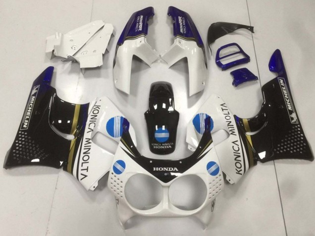 Carénages Moto Honda CBR900RR 893 1992-1993 - Blanc Bleu Noir Brillant Konica Minolta