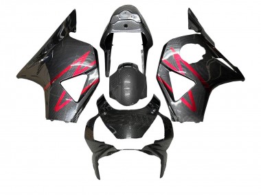 Acheter Carénages Moto Honda CBR900RR 954 2002-2003 - Noir Fibre de Carbone Rouge Bande
