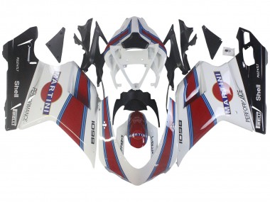 Acheter Carénages Moto Ducati 1098 2007-2014 - Blanc Rouge Bleu Noir Brillant Martini